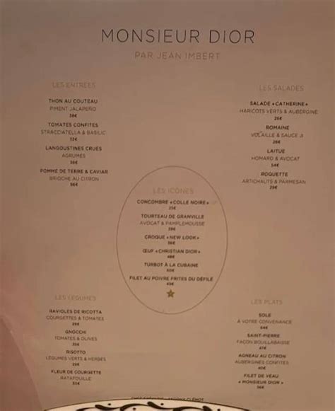 pochoir cafe dior|Dior Paris menu.